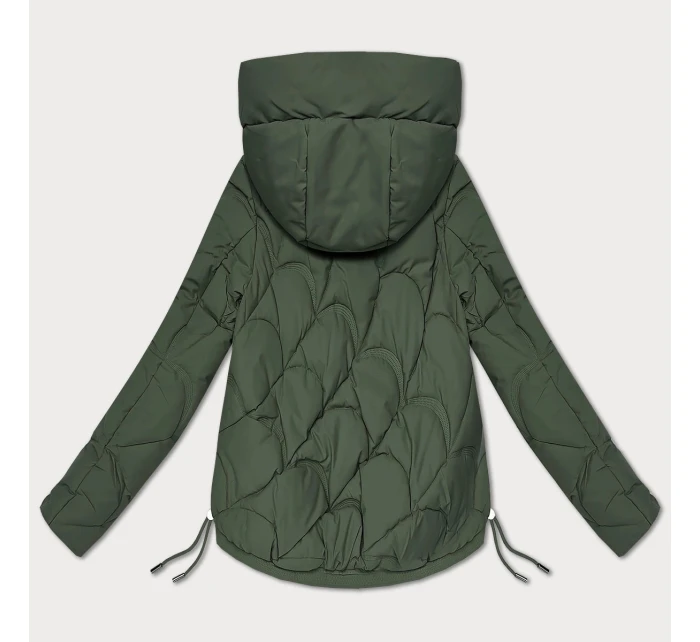Dámská prošívaná bunda pro přechodné období v khaki barvě s kapucí S'West (B8297-11)