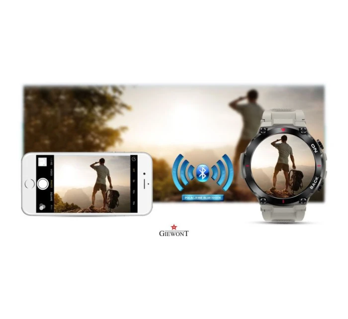 GIEWONT Pioneer GPS smartwatch GW460-3 - Světlý kámen