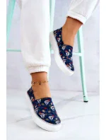 Dámské Slip On s paměťovou pěnou Big Star - tmavě modrá Dámské Slip On s paměťovou pěnou Big Star - tmavě modrá