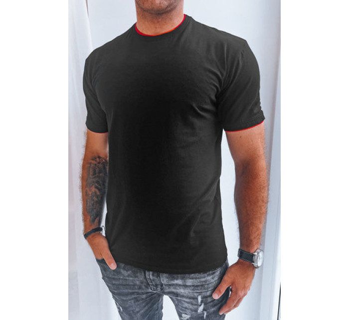 Hladké pánské černé tričko Dstreet RX5288