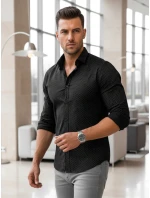 Koszula męska regular fit  czarna model 22004901 - FashionStreet