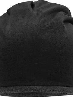 Daiber MB 7131 Žerzejová čepice s fleecovou podšívkou 03.7131 black/carbon
