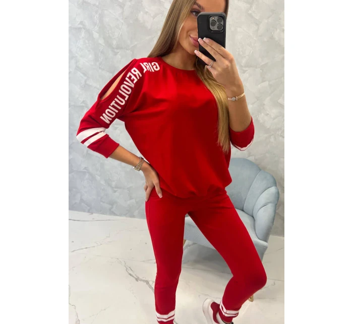 Dívka Revolution set červená