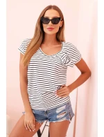 Top dámský bavlněný na ramínkách s výstřihem do V bílá Top dámský bavlněný na ramínkách s výstřihem do V bílá