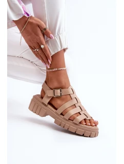 Dámské sandály béžové model 21657065 - Boto