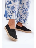 Dámské Espadrilky S Pletením model 21691973 Černé - VINCEZA