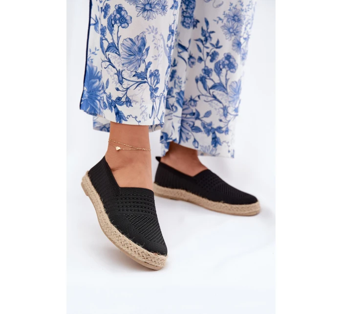 Dámské Espadrilky S Pletením model 21691973 Černé - VINCEZA