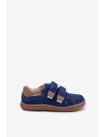 Kožené Dětské Polobotky Barefoot S  Tmavě Modré model 21958949 - Bartek S.A.