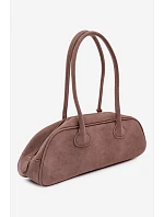 Kabelka Bageta z imitace semiše přívěsek jezevčík tmavě béžová Annette