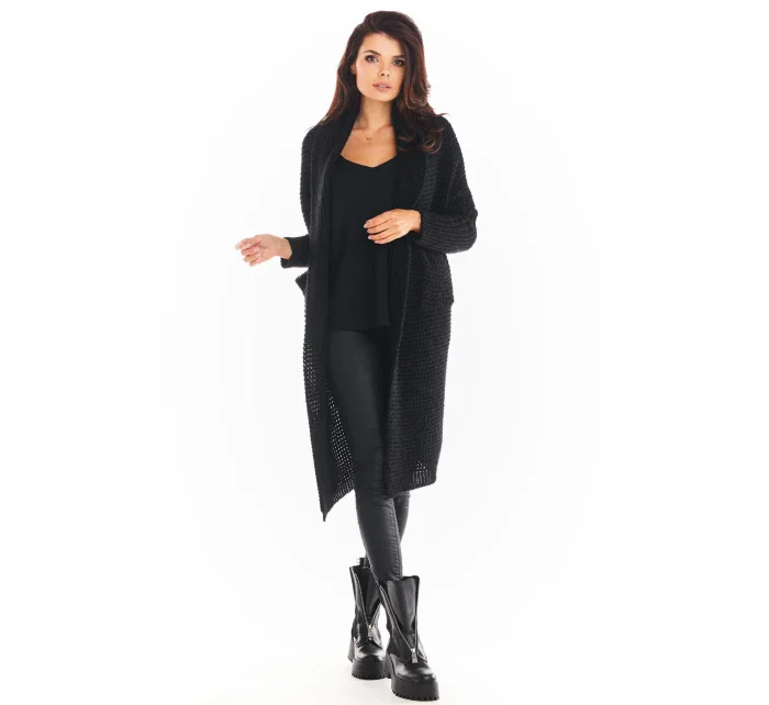 Dámský svetr model 18901109 černý - awama