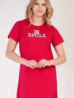 Dámská noční košile s krátkým rukávem Méďa Smile