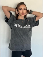 Dámské tričko s potiskem BONGANIR graphite FashionStreet RY2636