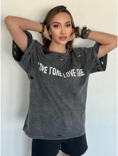 Dámské tričko s potiskem BONGANIR graphite FashionStreet RY2636