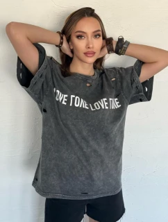 Dámské tričko s potiskem BONGANIR graphite FashionStreet RY2636