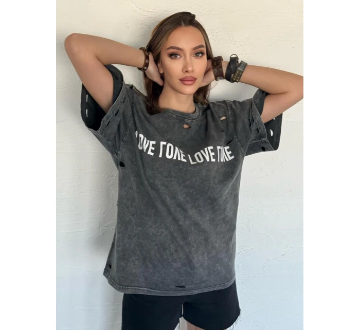 Dámské tričko s potiskem BONGANIR graphite FashionStreet RY2636