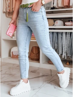Dámské úzké džínové kalhoty s páskem FITARINKA blue FashionStreet UY2422