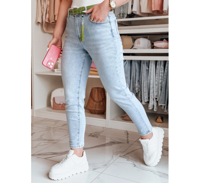 Dámské úzké džínové kalhoty s páskem FITARINKA blue FashionStreet UY2422