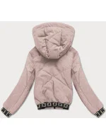 Světle béžová dámská bunda "bomber" (B8098-51) Světle béžová dámská bunda "bomber" (B8098-51)