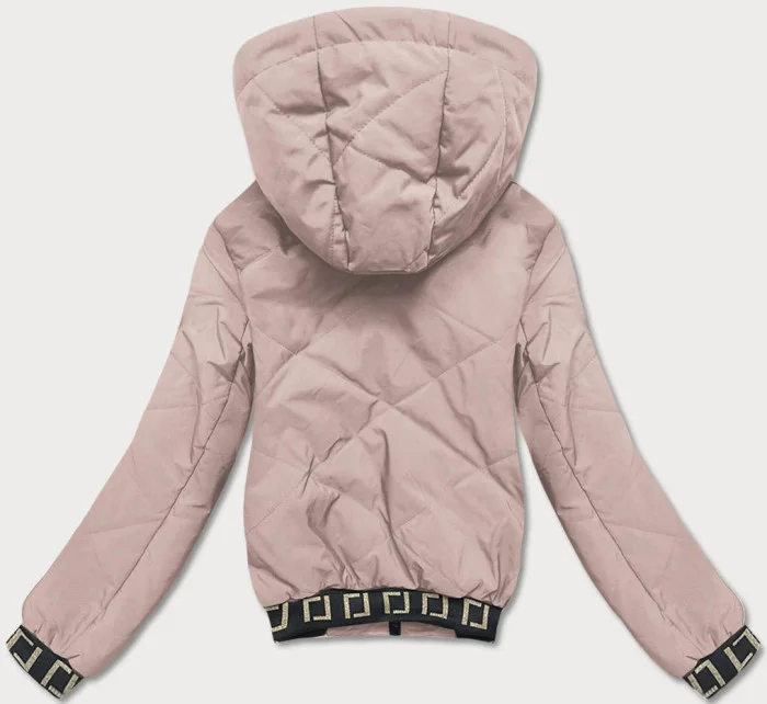 Světle béžová dámská bunda "bomber" (B8098-51) Světle béžová dámská bunda "bomber" (B8098-51)