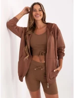 Hnědý dámský trojdílný komplet basic (7742) Hnědý dámský trojdílný komplet basic (7742)