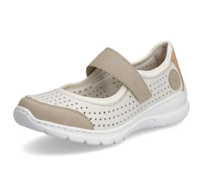 Pohodlná polobotka W béžová model 22033608 - Rieker