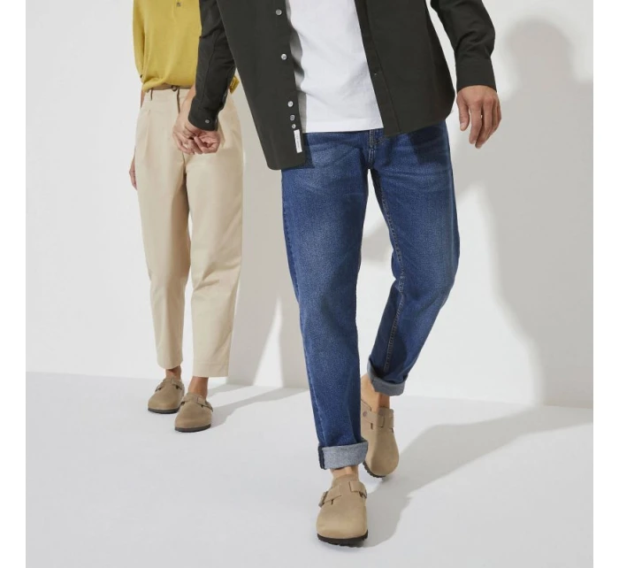 dřeváky Boston Brown leather žabky regular wide model 21735761 - Birkenstock