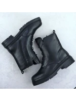 Dámské černé kožené boty model 21905958 - Rieker Dámské černé kožené boty model 21905958 - Rieker