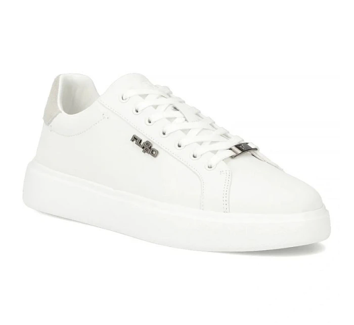 Pánské kožené polobotky bílé model 22079019 - FILIPPO Pánské kožené polobotky bílé model 22079019 - FILIPPO