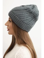 Dámská zimní čepice z vlny model 21750360 grafitová - K-Fashion Dámská zimní čepice z vlny model 21750360 grafitová - K-Fashion