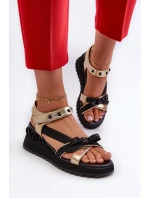 Dámské Sandály S Mašlí D&A model 21660371 Zlaté - S.Barski