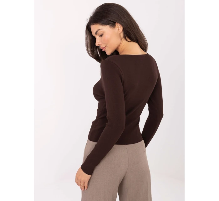 Jumper PM SW DF61034.76 tmavě hnědý