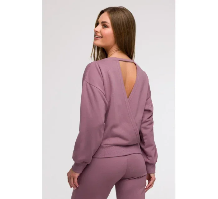 model 21047201 Mikina s otevřenými zády heather - BeWear