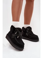 Dámské sněhule D.Franklin z přírodního semiše – černé Dámské sněhule D.Franklin z přírodního semiše – černé