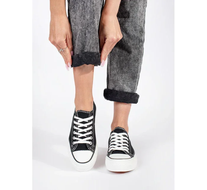 Originální dámské  tenisky černé platforma