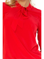 Červená halenka s vázáním model 4977194 - numoco
