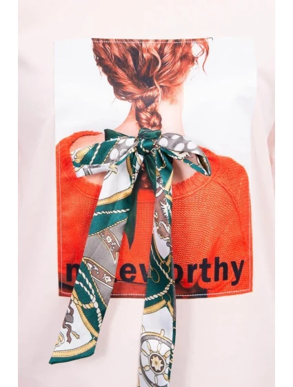 3D grafická halenka Noteworthy pudrově růžová 3D grafická halenka Noteworthy pudrově růžová