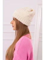 Dámská čepice Łucja K337 ecru Dámská čepice Łucja K337 ecru