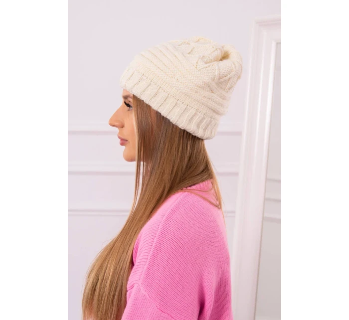 Dámská čepice Łucja K337 ecru Dámská čepice Łucja K337 ecru