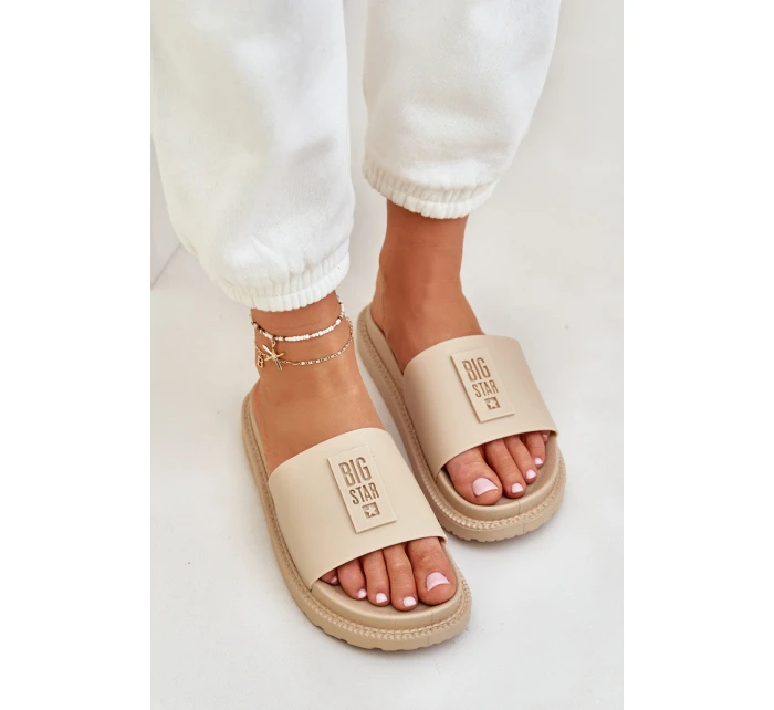 Dámské pantofle Big Star LL274A210 Béžové