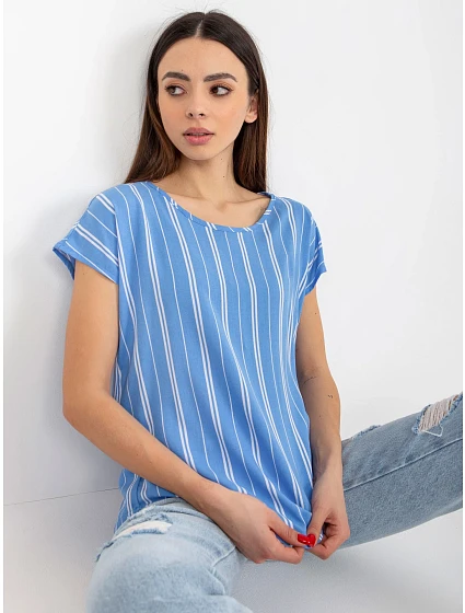 Dámská halenka model 18339491 modrá - FPrice Dámská halenka model 18339491 modrá - FPrice