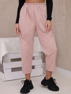 Nové punto kalhoty s kapsami pudrově růžové