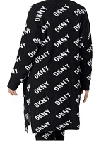 Dámský župan - cardigan YI3022597 019 černá/bílá - DKNY