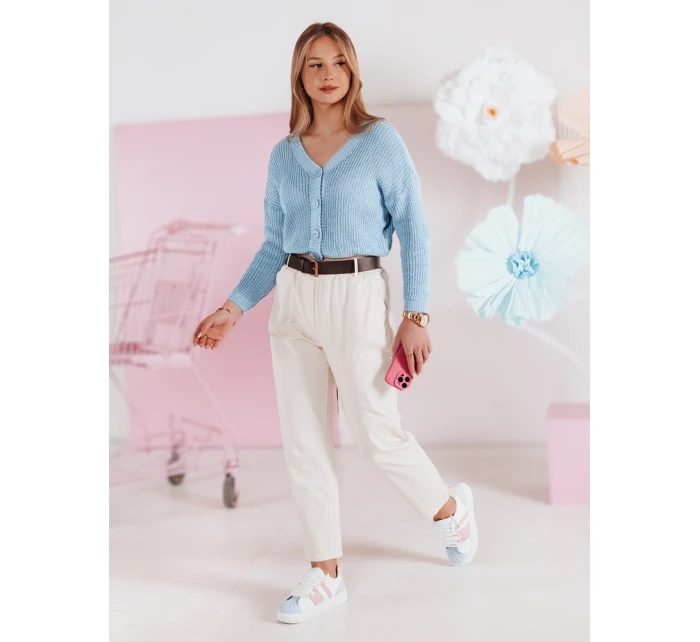 dámský oversize žebrovaný modrý Dstreet model 21986107 - FashionStreet dámský oversize žebrovaný modrý Dstreet model 21986107 - FashionStreet