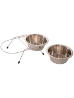 Nádoba pro psy a kočky z nerezové oceli 2x550ML