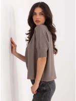 Sweter MI SW model 21807951 ciemny bezowy - FPrice Sweter MI SW model 21807951 ciemny bezowy - FPrice