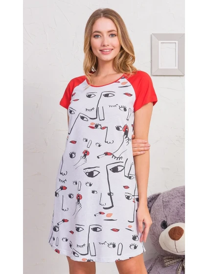 Dámská noční košile s krátkým rukávem Fiona Dámská noční košile s krátkým rukávem Fiona