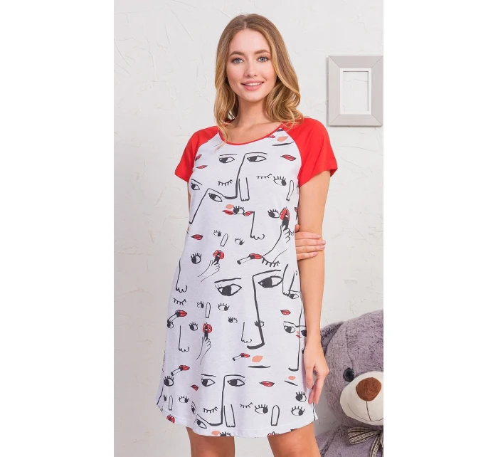 Dámská noční košile s krátkým rukávem Fiona Dámská noční košile s krátkým rukávem Fiona