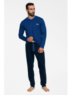 Pánské pyžamo model 17740450 modré s pruhy - Henderson