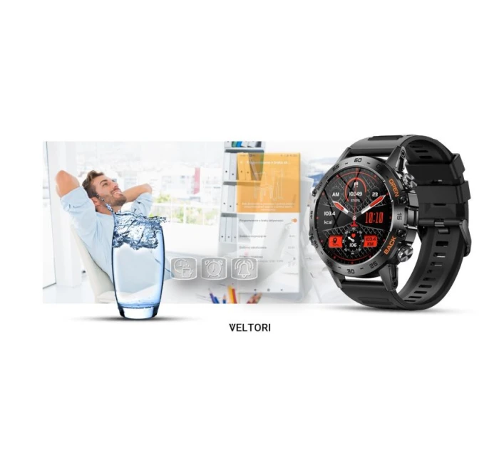 Černý silikonový řemínek model 21805551 - VELTORI