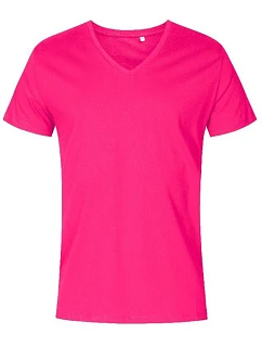 Pánské tričko X.O s výstřihem do V 40. bright rose model 22515236 - Promodoro